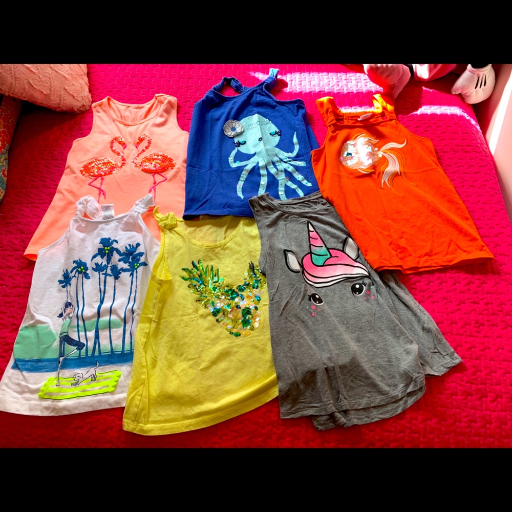 Gymboree , Zara and Justice tops for girls